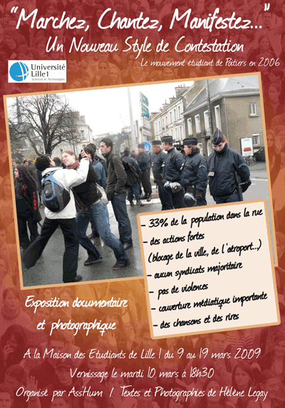 Affiche de lexposition Marchez, Chantez, Manifestez 2009